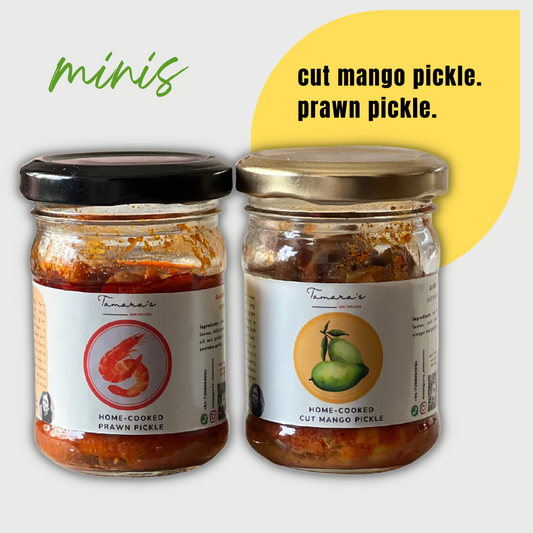 Minis Duo-Prawn Cut Mango Pickle Combo-Tocco
