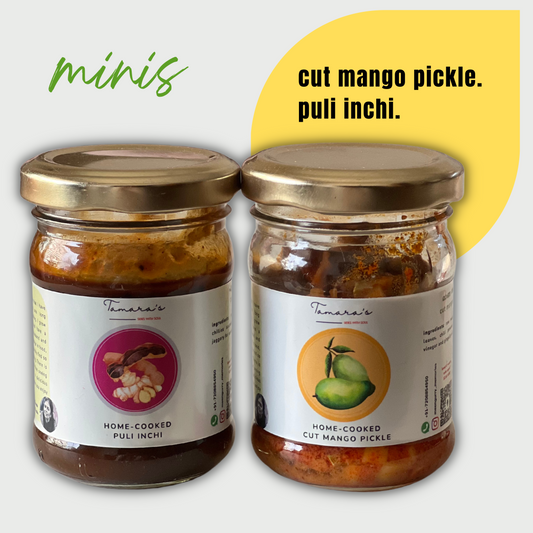 Try it: mini puli inchi & cut mango pickle combo